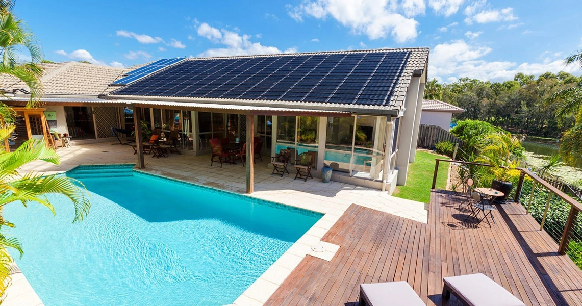 Hotels with solar panel installation