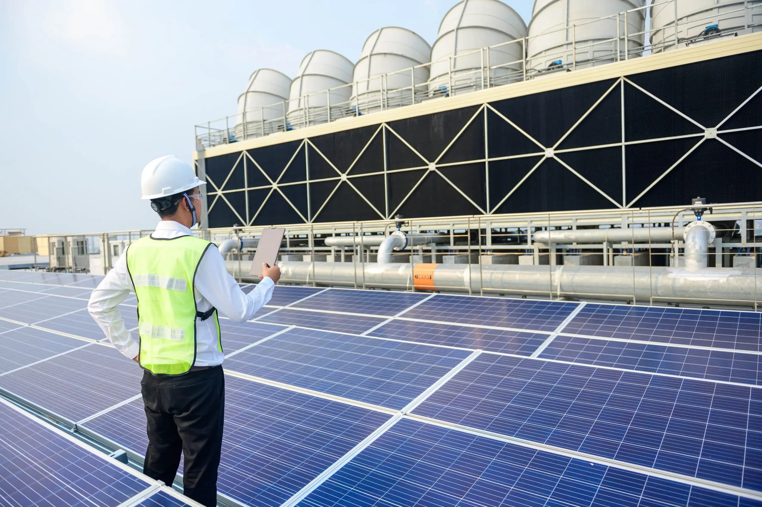 Industrial Facilities with solar panel installation