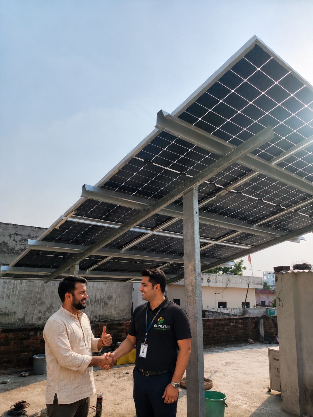 Solar panels on a modern home rooftop